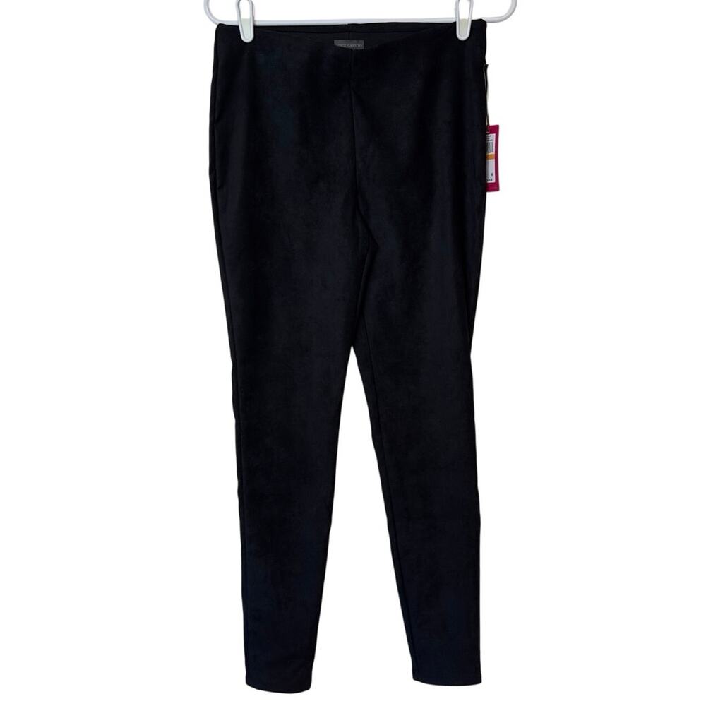 Vince Camuto Women’s Pull‎ On Suede Leggings Size S Black Casual Office NWT